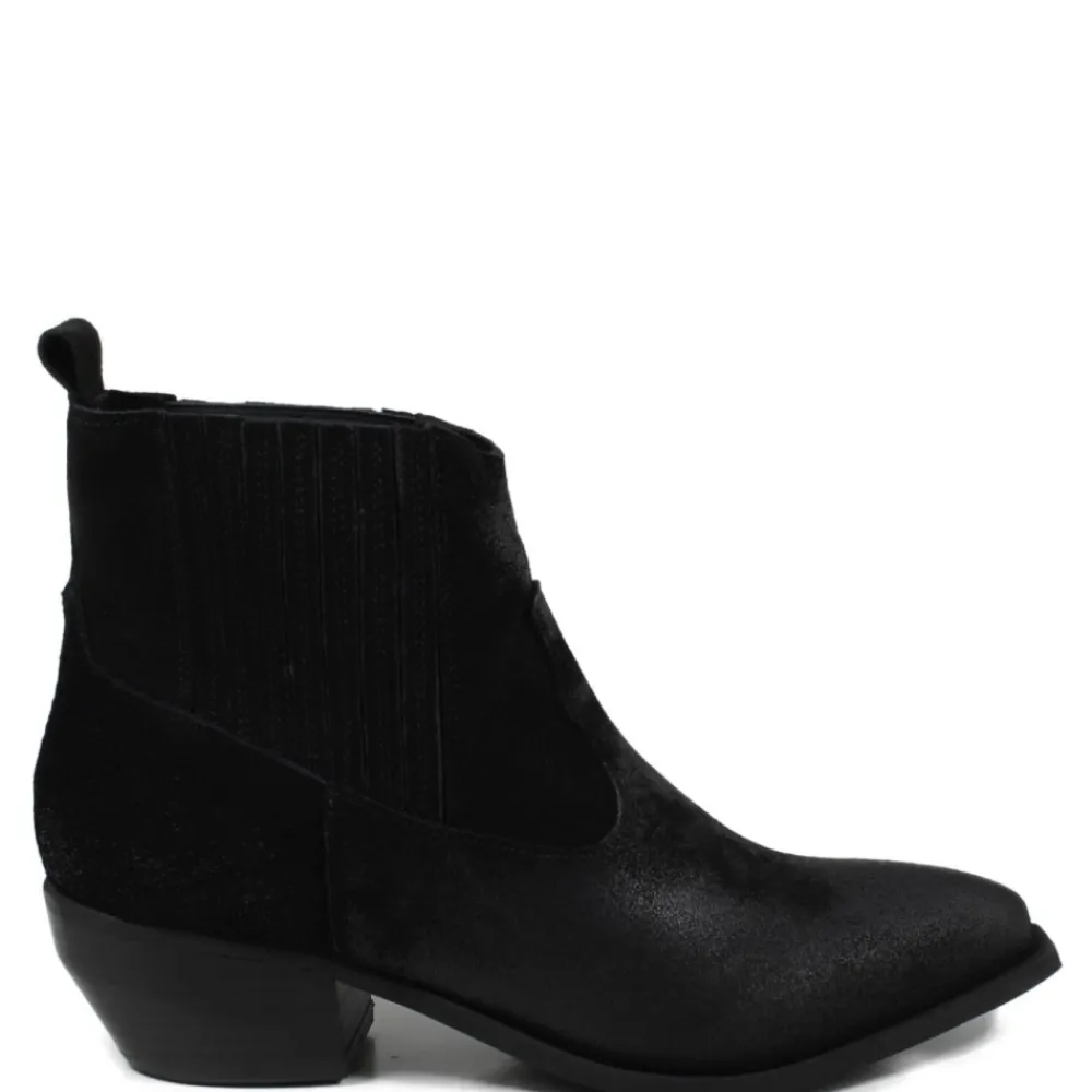stivaletti_ankle_boots_te_0.webp Tronchetti | Stivali Texani | Personal Stivaletti Ankle Boots Texani con Elastico "WISE" - Camoscio Nero