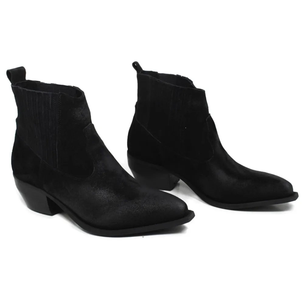 stivaletti_ankle_boots_te_3.webp Tronchetti | Stivali Texani | Personal Stivaletti Ankle Boots Texani con Elastico "WISE" - Camoscio Nero