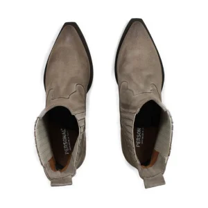 Tronchetti | Stivali Texani | Personal Stivaletti Ankle Boots Texani con Elastico  "WISE" - Crosta Avana