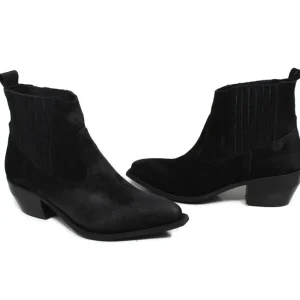 Tronchetti | Stivali Texani | Personal Stivaletti Ankle Boots Texani con Elastico "WISE" - Camoscio Nero