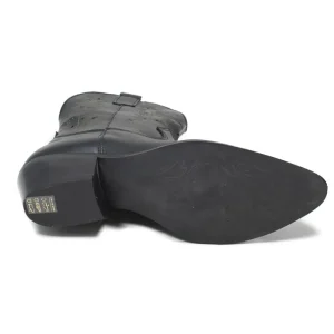 Stivali Con Tacco | Stivali Estivi | In Time Stivaletti Bassi Camperos Traforati a Laser "CLARA" - Nero