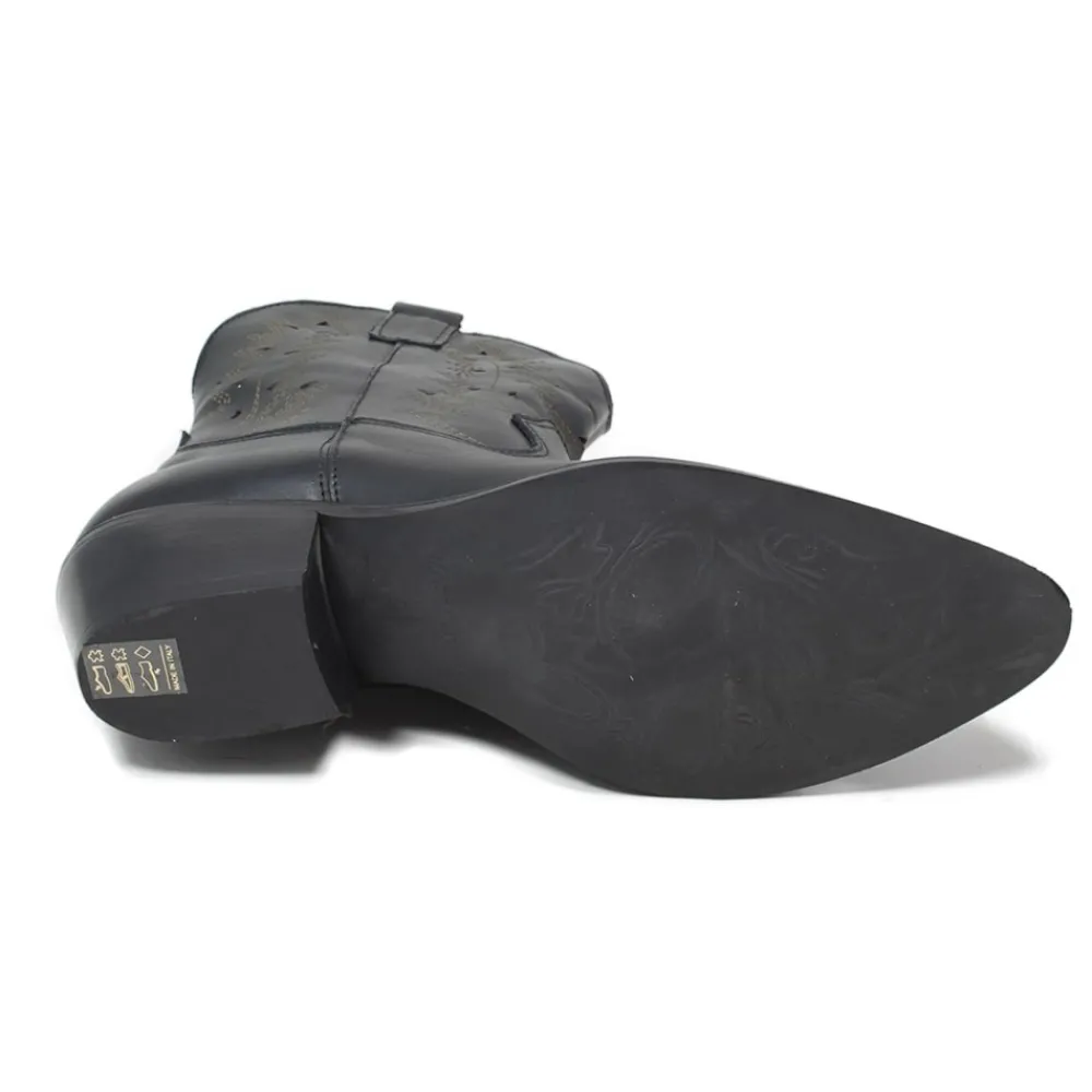 stivaletti_bassi_camperos_5.webp Stivali Con Tacco | Stivali Estivi | In Time Stivaletti Bassi Camperos Traforati a Laser "CLARA" - Nero