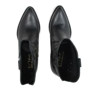 Stivali Con Tacco | Stivali Estivi | In Time Stivaletti Bassi Camperos Traforati a Laser "CLARA" - Nero