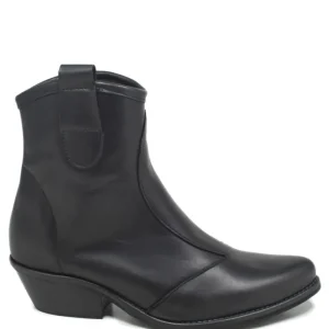 Stivali Con Tacco | Stivali Texani | Personal Stivaletti Bassi Texani Camperos "YAMA" - Nero