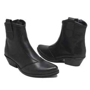 Stivali Con Tacco | Stivali Texani | Personal Stivaletti Bassi Texani Camperos "YAMA" - Nero