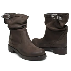 Stivali Invernali | Bikers Invernali | In Time Stivaletti Biker Boots Bassi "NOA/B" - Nabuk Testa di Moro TestadiMoro