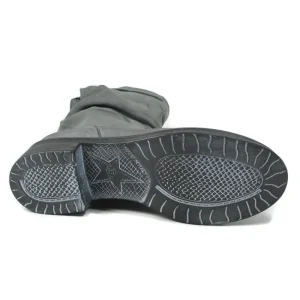 Bikers Invernali | Stivali Invernali | In Time Stivaletti Biker Boots Bassi "NOA/B" - Nabuk Grigio