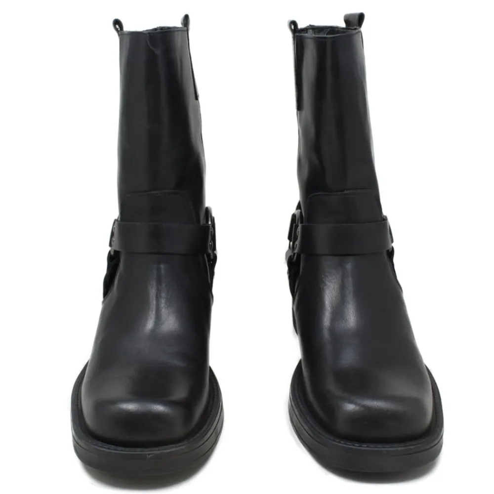 stivaletti_biker_punta_sq_5-1.webp Stivali Invernali | Bikers Invernali | Personal Stivaletti Biker Punta Squadrata con Cavigliera "KURT" - Nero