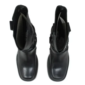 Stivali Invernali | Bikers Invernali | Personal Stivaletti Biker Punta Squadrata con Cavigliera "KURT" - Nero