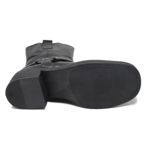 Stivali Invernali | Bikers Invernali | Personal Stivaletti Biker Punta Squadrata con Cavigliera "KURT" - Nero