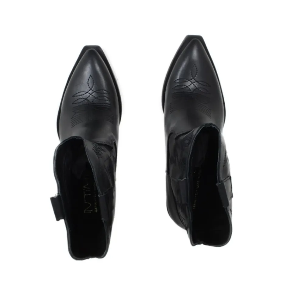 stivaletti_camperos_texan_7.webp Stivali Texani | Stivali Invernali | In Time Stivaletti Camperos Texani con Ricamo "PETRA" - Pelle Nero