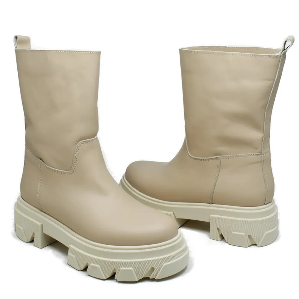 stivaletti_combat_boots_p_3.webp Anfibi | Stivali Estivi | Personal Stivaletti Combat Boots Platform "LOW SNAP" - Pelle Crema