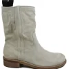 Stivali Estivi | Bikers Estivi | In Time Stivaletti Scamosciati "303B" - Beige
