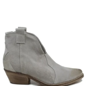 Stivali Estivi | Stivali Texani | Personal Stivaletti Texani alla caviglia con scollo "VERA" - Camoscio Taupe