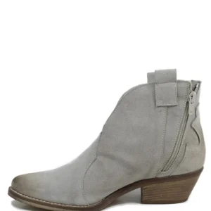 Stivali Estivi | Stivali Texani | Personal Stivaletti Texani alla caviglia con scollo "VERA" - Camoscio Taupe