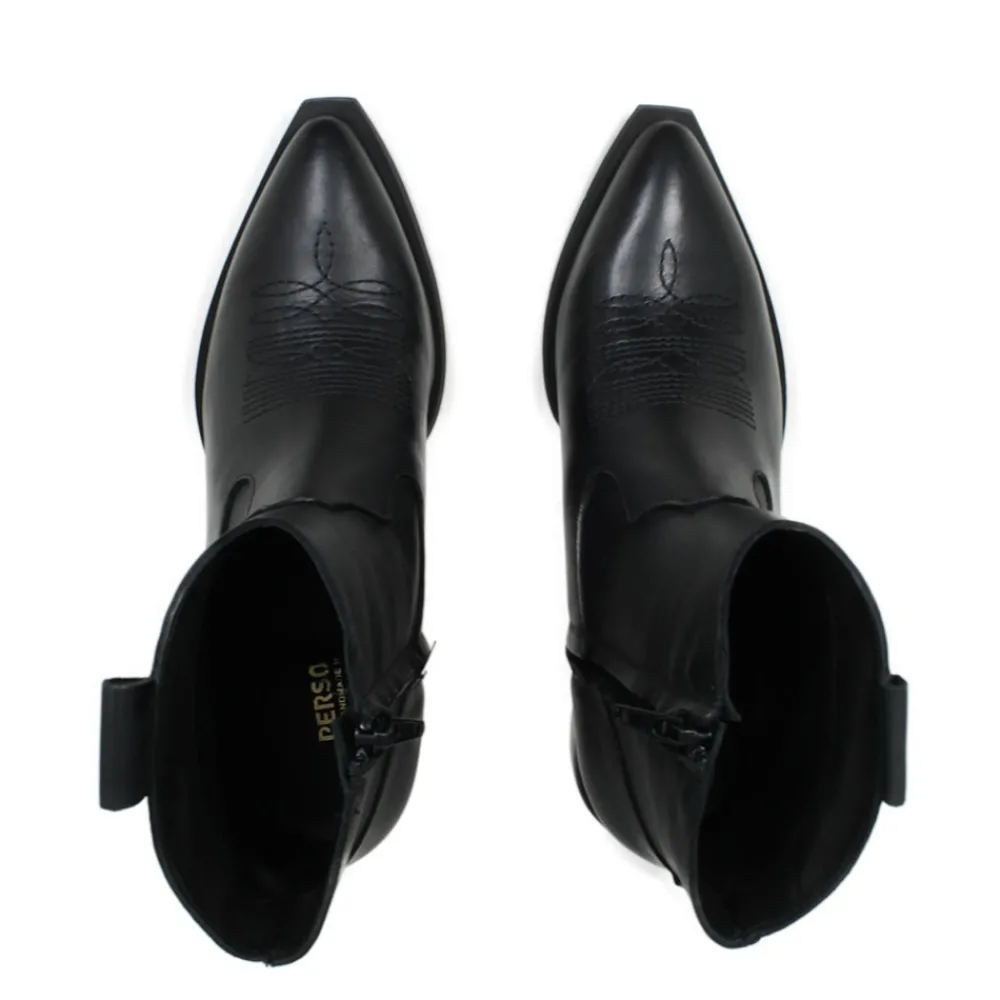 stivaletti_texani_alla_ca_4.webp Stivali Texani | Stivali Invernali | Personal Stivaletti Texani alla Caviglia con Ricamo e Cerniera "CAMERON" - Pelle Nero