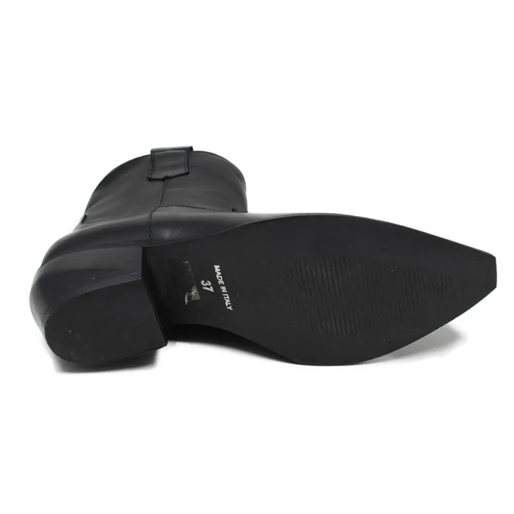 stivaletti_texani_alla_ca_5.webp Stivali Texani | Stivali Invernali | Personal Stivaletti Texani alla Caviglia con Ricamo e Cerniera "CAMERON" - Pelle Nero