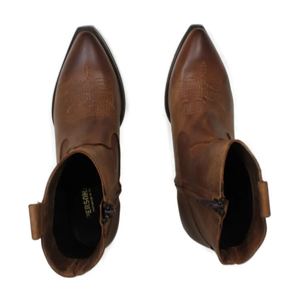 stivaletti_texani_alla_ca_6.webp Stivali Texani | Stivali Invernali | Personal Stivaletti Texani alla Caviglia con Ricamo e Cerniera "CAMERON" - Ingrassato Cuoio