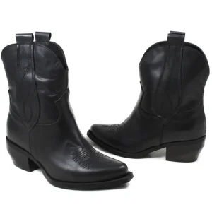 Stivali Texani | Stivali Invernali | Personal Stivaletti Texani con Ricamo "LORAH" - Pelle Nero