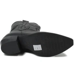 Stivali Texani | Stivali Invernali | Personal Stivaletti Texani con Ricamo "LORAH" - Pelle Nero