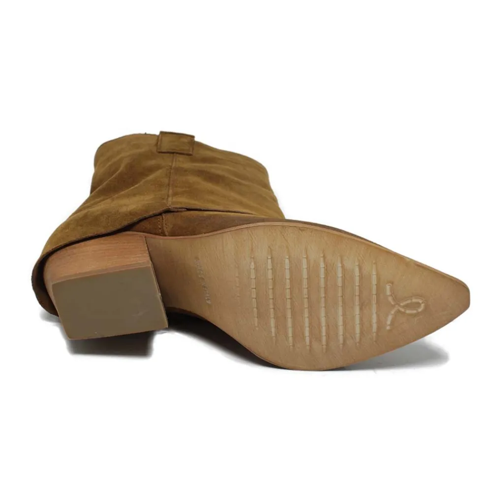 stivaletti_texani_estivi__4-2.webp Stivali Con Tacco | Stivali Estivi | Personal Stivaletti Texani Estivi con Bavero Risvolto "Gipsy" - Camoscio Cuoio