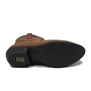 Stivali Texani | Stivali Invernali | In Time Stivaletti Texani Ricamati "ELIZA" - Pelle Cuoio