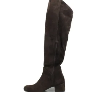 Stivali Con Tacco | Stivali Invernali | Personal Stivali Al Ginocchio Punta Semi Quadrata "SQUARE" - Camoscio Cioccolato
