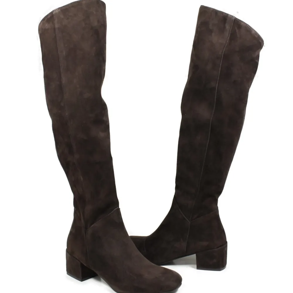 stivali_al_ginocchio_punt_5.webp Stivali Con Tacco | Stivali Invernali | Personal Stivali Al Ginocchio Punta Semi Quadrata "SQUARE" - Camoscio Cioccolato