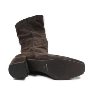 Stivali Con Tacco | Stivali Invernali | Personal Stivali Al Ginocchio Punta Semi Quadrata "SQUARE" - Camoscio Cioccolato