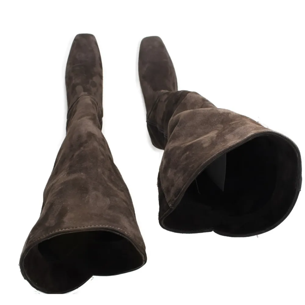 stivali_al_ginocchio_punt_7.webp Stivali Con Tacco | Stivali Invernali | Personal Stivali Al Ginocchio Punta Semi Quadrata "SQUARE" - Camoscio Cioccolato