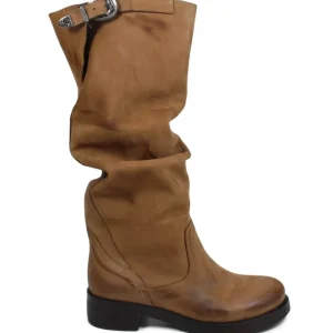 Stivali Invernali | Bikers Invernali | In Time Stivali Alti Biker Boots "NOA/A" - Nabuk Cuoio
