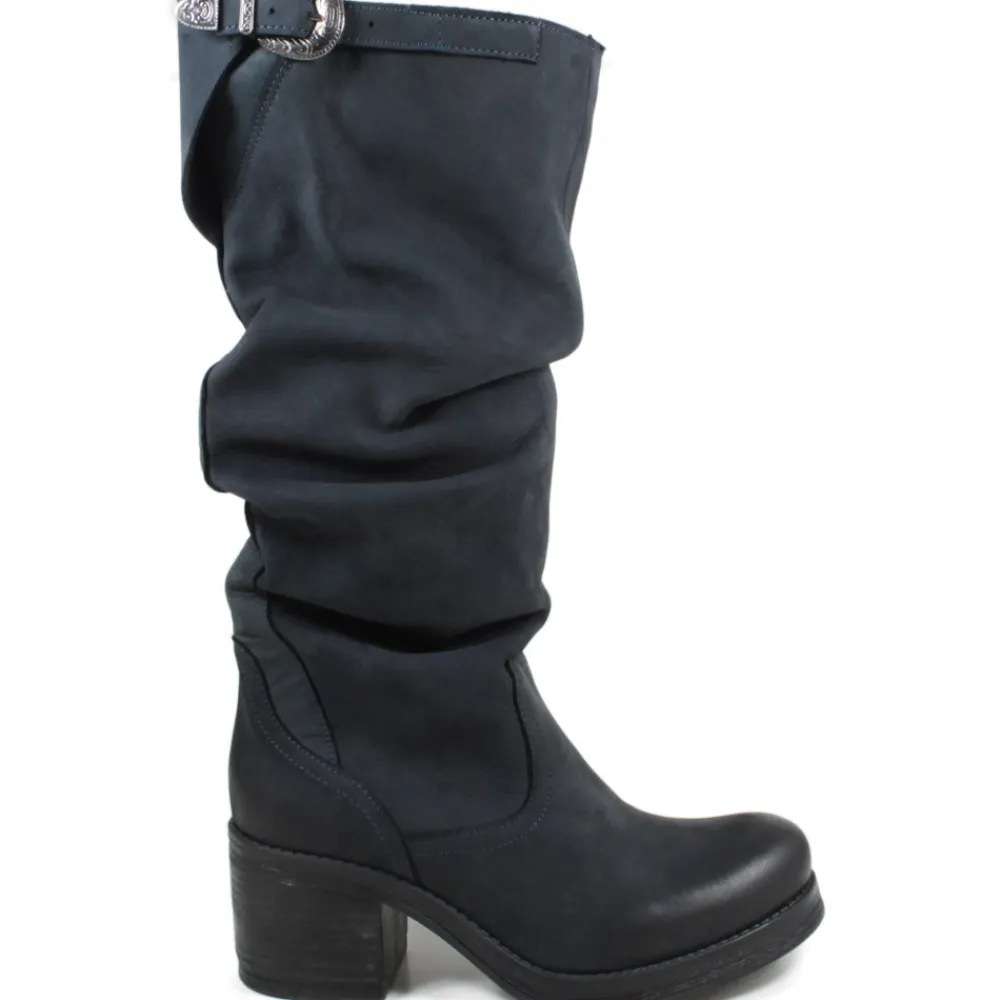 stivali_alti_biker_boots__0-10.webp Stivali Con Tacco | Bikers Invernali | In Time Stivali Alti Biker Boots con Tacco "58/A" - Nabuk Notte Blu