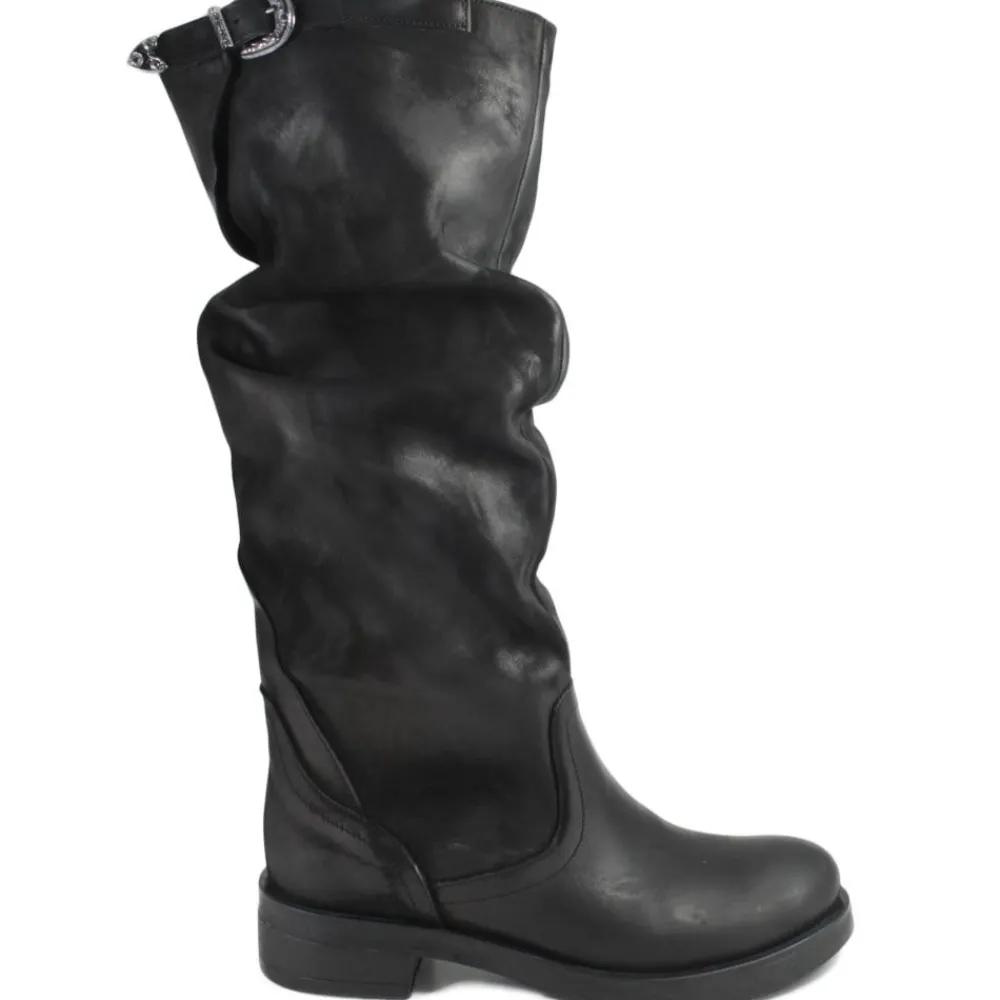 stivali_alti_biker_boots__0-3.webp Stivali Invernali | Bikers Invernali | In Time Stivali Alti Biker Boots "NOA/A" - Nabuk Nero