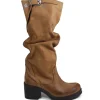 Stivali Con Tacco | Stivali Invernali | In Time Stivali Alti  Biker Boots con Tacco "58/A" - Cuoio