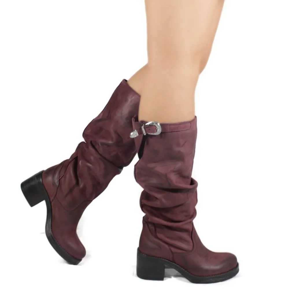 stivali_alti_biker_boots__1-8.webp Stivali Con Tacco | Stivali Invernali | In Time Stivali Alti Biker Boots con Tacco "58/A" - Nabuk Bordeaux