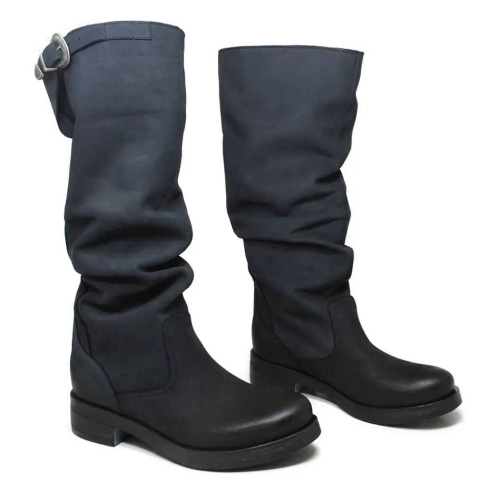 stivali_alti_biker_boots__3.webp Stivali Invernali | Bikers Invernali | In Time Stivali Alti Biker Boots "NOA/A" - Nabuk Notte Blu