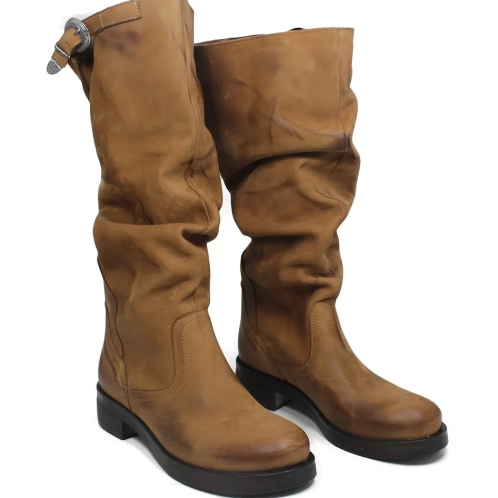 stivali_alti_biker_boots__4-1.webp Stivali Invernali | Bikers Invernali | In Time Stivali Alti Biker Boots "NOA/A" - Nabuk Cuoio
