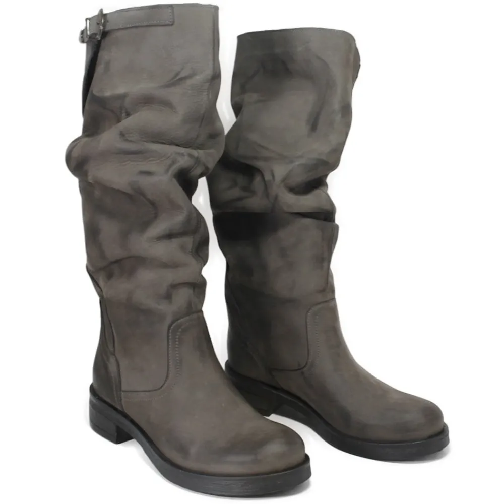 stivali_alti_biker_boots__4-2.webp Stivali Invernali | Bikers Invernali | In Time Stivali Alti Biker Boots "NOA/A" - Nabuk Grigio