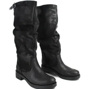Stivali Invernali | Bikers Invernali | In Time Stivali Alti Biker Boots "NOA/A" - Nabuk Nero
