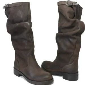 Stivali Invernali | Bikers Invernali | In Time Stivali Alti Biker Boots "NOA/A" - Nabuk Testa di Moro TestadiMoro