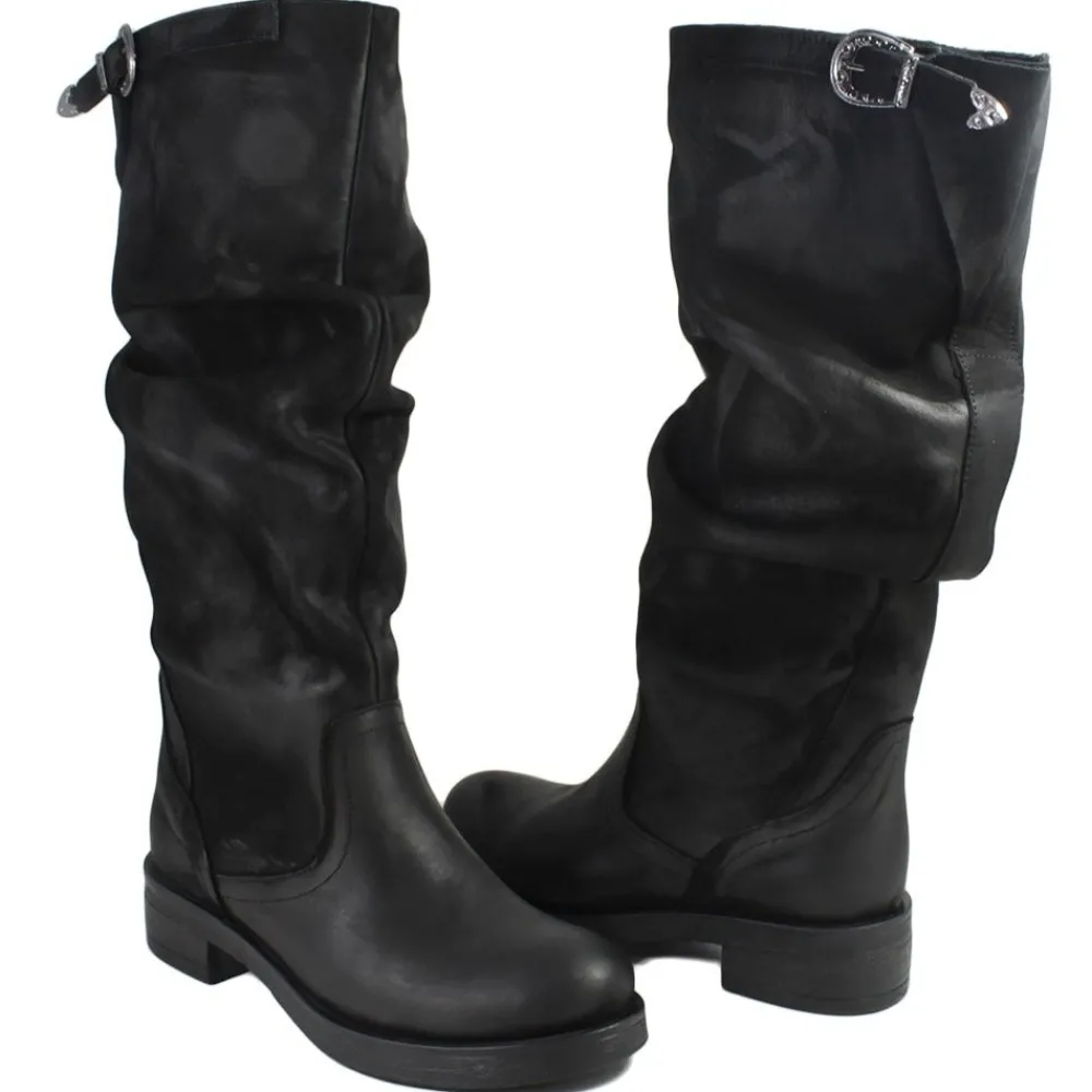 stivali_alti_biker_boots__5-3.webp Stivali Invernali | Bikers Invernali | In Time Stivali Alti Biker Boots "NOA/A" - Nabuk Nero
