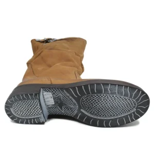 Stivali Invernali | Bikers Invernali | In Time Stivali Alti Biker Boots "NOA/A" - Nabuk Cuoio