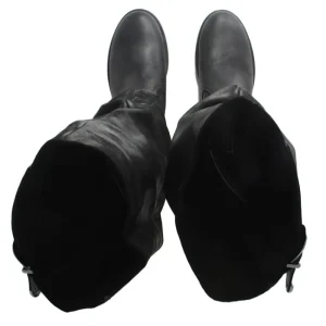Stivali Invernali | Bikers Invernali | In Time Stivali Alti Biker Boots "NOA/A" - Nabuk Nero