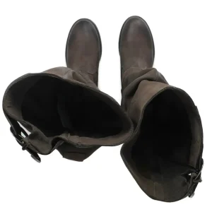 Stivali Invernali | Bikers Invernali | In Time Stivali Alti Biker Boots "NOA/A" - Nabuk Testa di Moro TestadiMoro