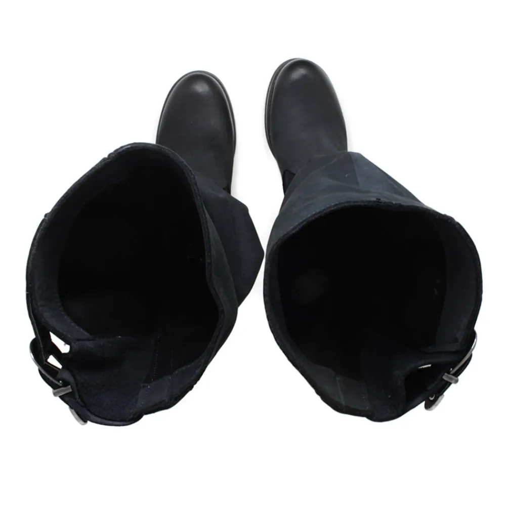 stivali_alti_biker_boots__7-5.webp Stivali Con Tacco | Bikers Invernali | In Time Stivali Alti Biker Boots con Tacco "58/A" - Nabuk Notte Blu