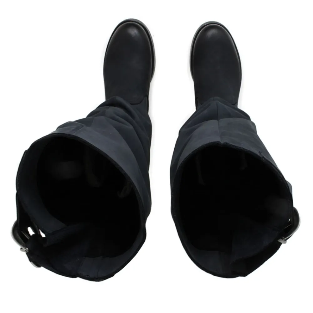 stivali_alti_biker_boots__7.webp Stivali Invernali | Bikers Invernali | In Time Stivali Alti Biker Boots "NOA/A" - Nabuk Notte Blu