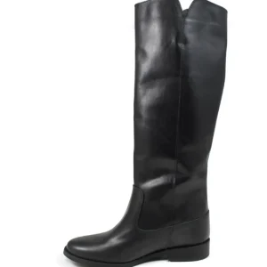 Stivali E Scarpe Con Zeppa | Stivali Invernali | Personal Stivali alti con zeppa interna con V Laterale "V2" - Pelle Nero