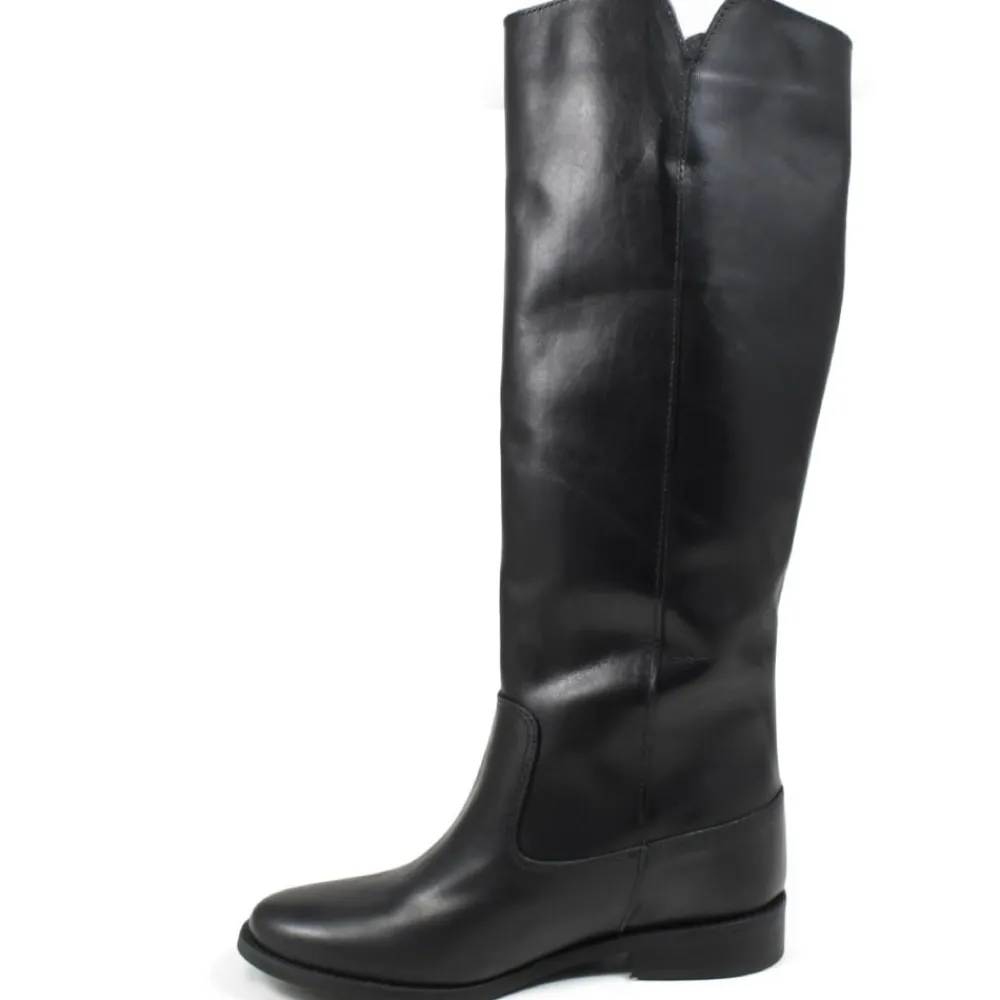 stivali_alti_con_zeppa_in_2-2.webp Stivali E Scarpe Con Zeppa | Stivali Invernali | Personal Stivali alti con zeppa interna con V Laterale "V2" - Pelle Nero