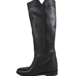 Stivali E Scarpe Con Zeppa | Stivali Invernali | Personal Stivali alti con zeppa interna con borchie "V36" - Pelle Nero