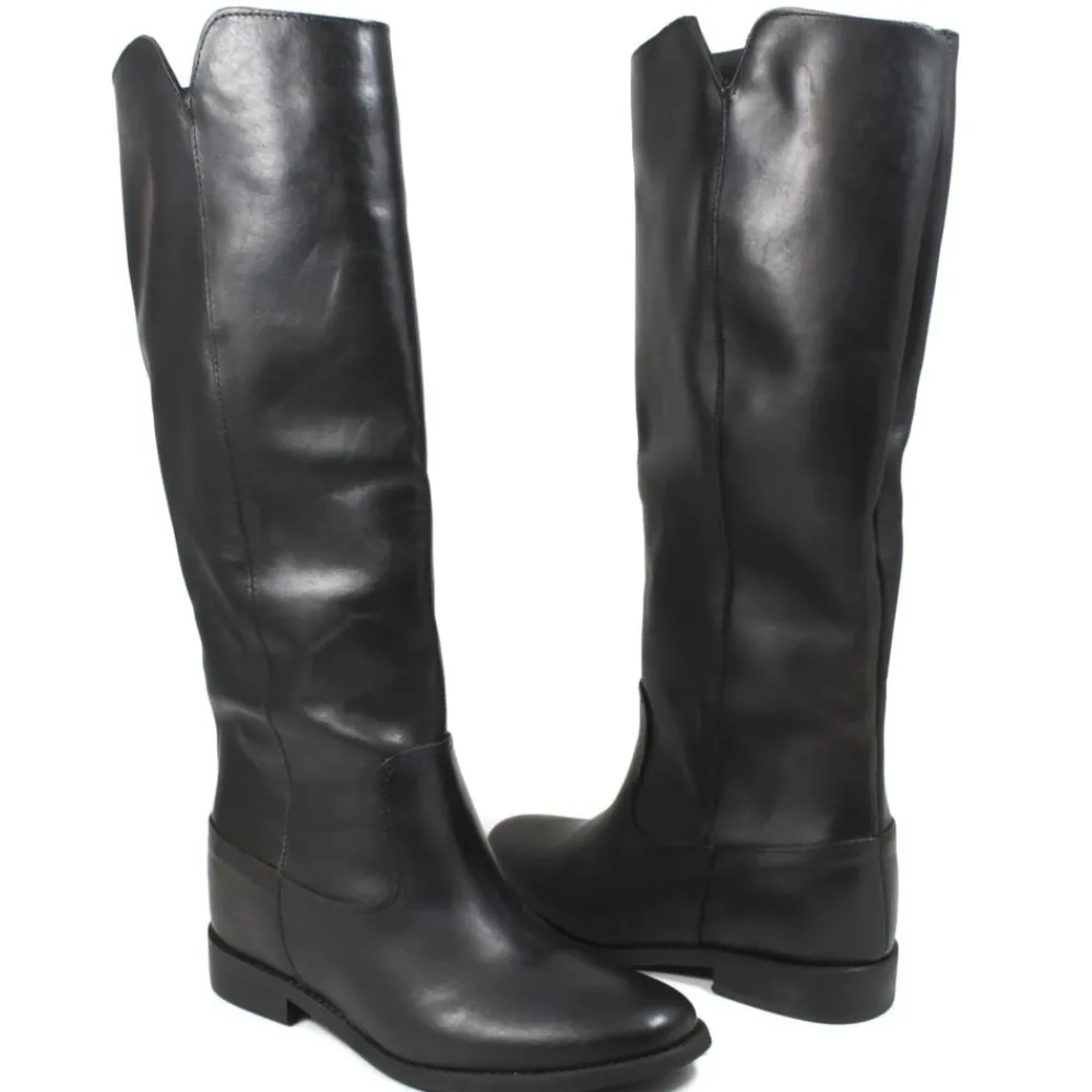 stivali_alti_con_zeppa_in_4-2.webp Stivali E Scarpe Con Zeppa | Stivali Invernali | Personal Stivali alti con zeppa interna con V Laterale "V2" - Pelle Nero